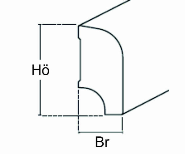 Sockelleiste - Eiche 60 * 20 roh – Bild 2